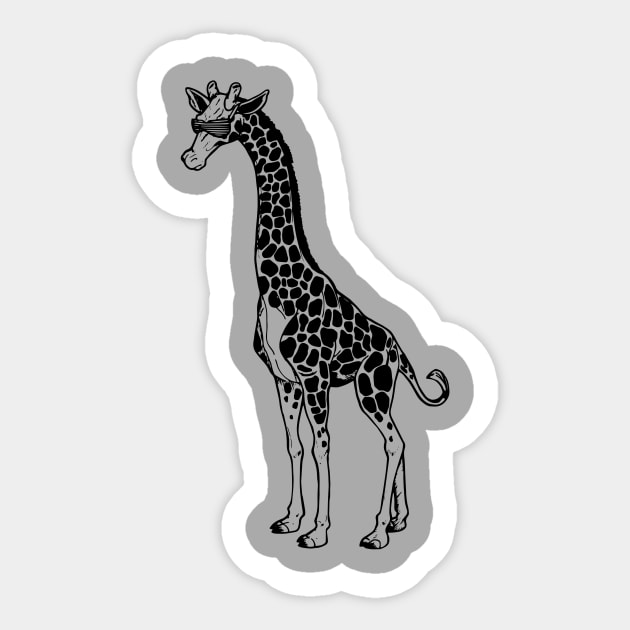 Shady Giraffe Sticker by ashleyboutilier5